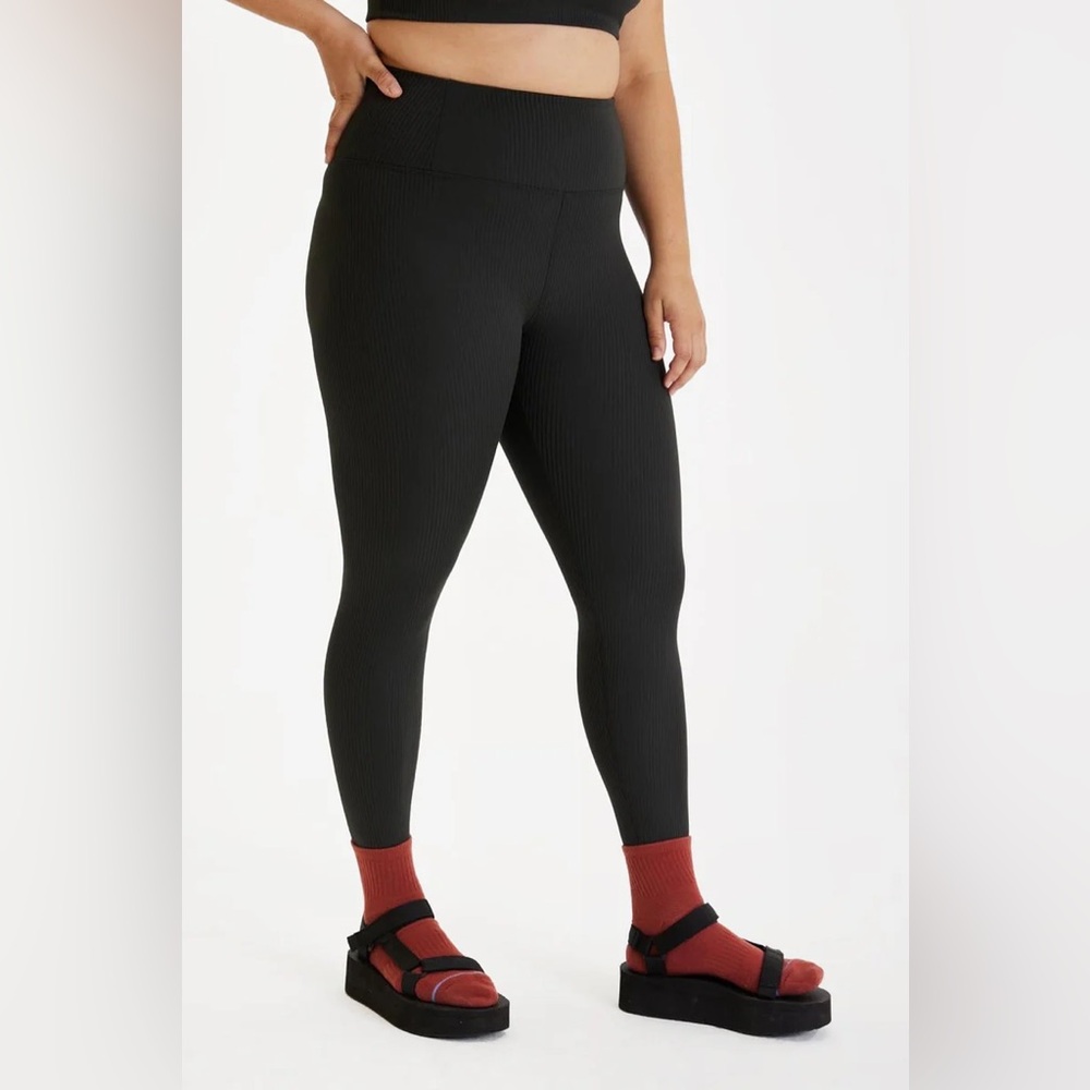 Girlfriend Collective Black Compressive RIB High-Rise Leggings